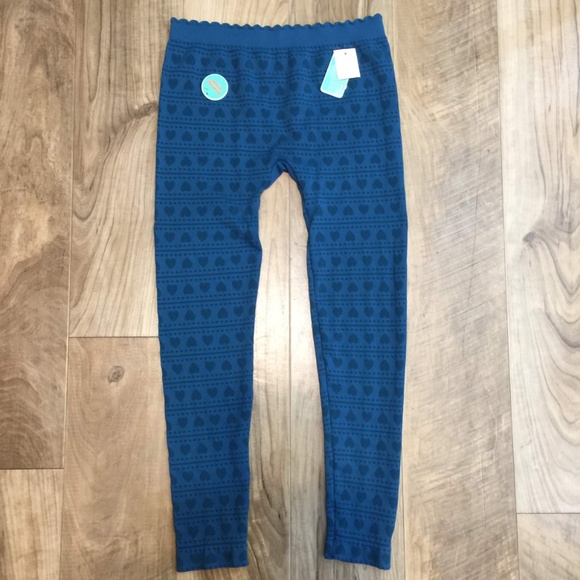 COPPER KEY GIRLS HEART LEGGINGS TEAL BLUE/GREEN - Picture 7 of 8